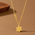 18K Gold Niche Versatile Luxury Snowflake Necklace