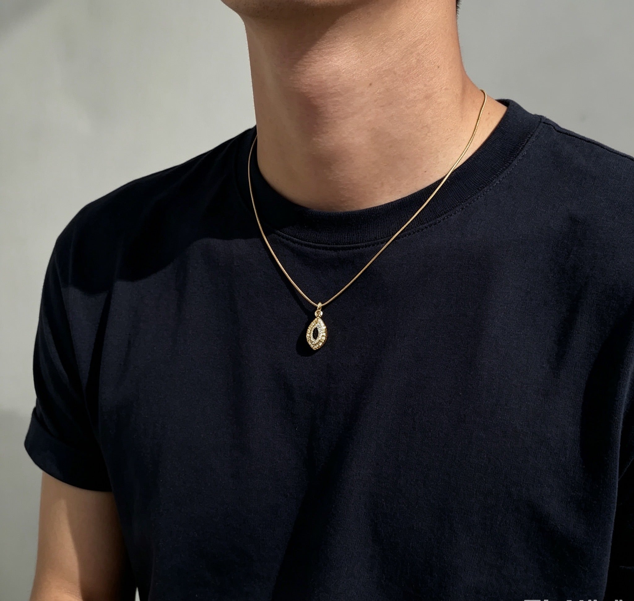 18K Evil Eye Men’s Necklace