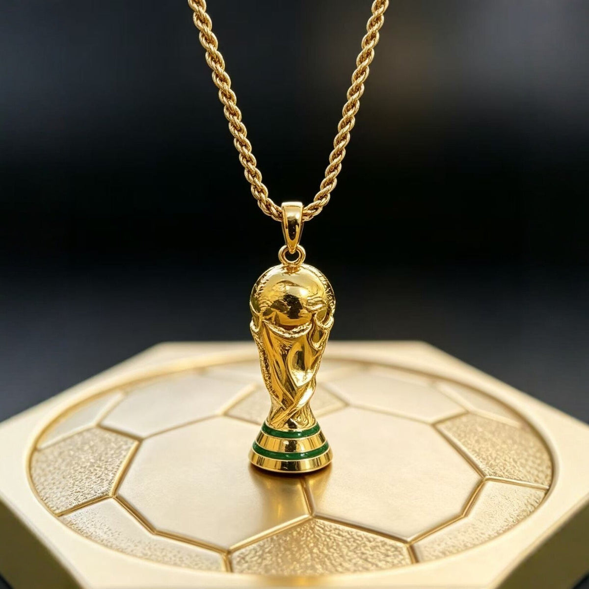 18K Gold Hercules Men Hip Hop Clavicle Necklace