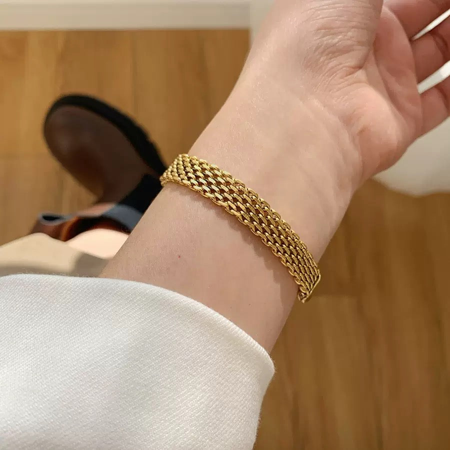 18K Retro Woven Luxury Bracelet