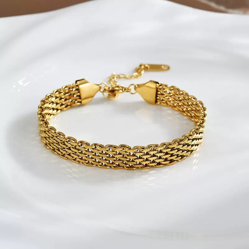 18K Retro Woven Luxury Bracelet