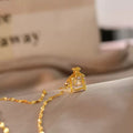 18K Gold Perfume Bottle Minimalist Necklace