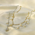 Oval Freshwater Pearl Pendant Choker