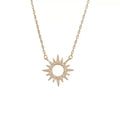 14K Gold Sparkling Little Sun Necklace