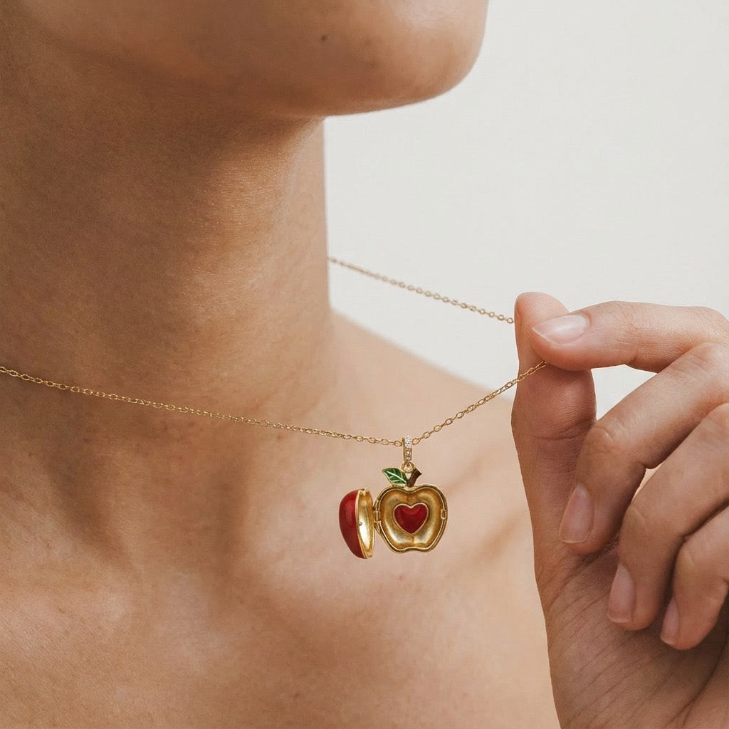 14K Gold Apple Wisdom Necklace