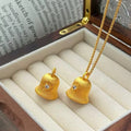 14k Gold Wish Bell Pendant Necklace