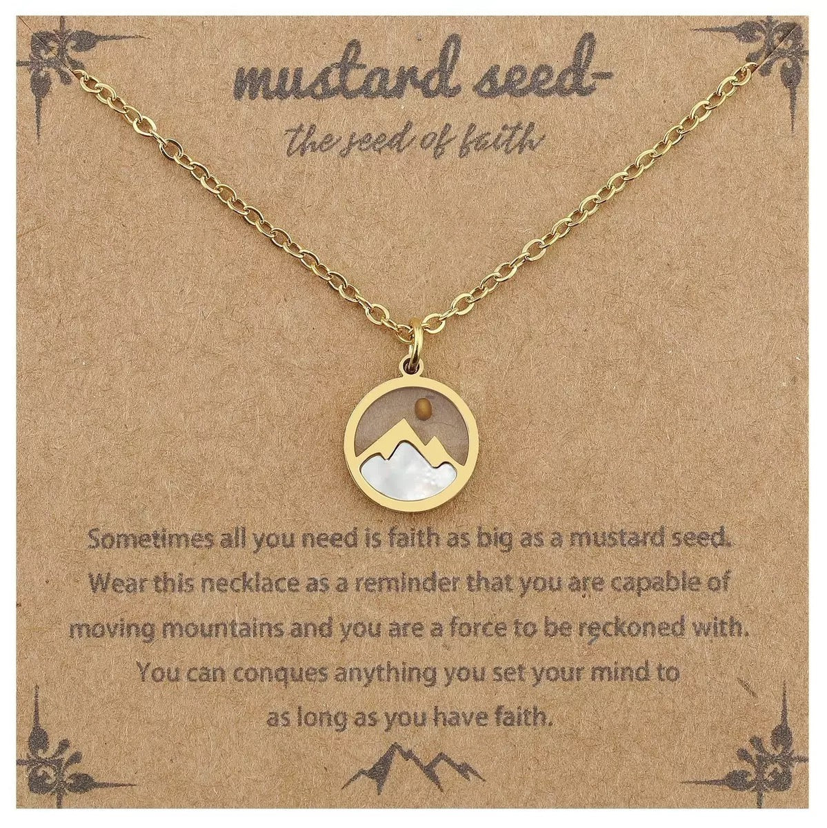 14k Gold Sunset Ocean Pendant Necklace