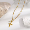 14k Gold Cross Pendant Necklace