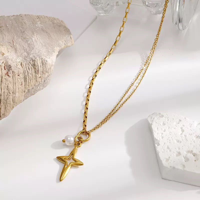 14k Gold Cross Pendant Necklace