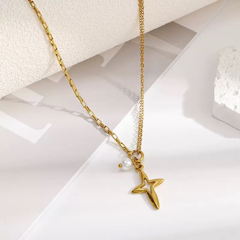 14k Gold Cross Pendant Necklace