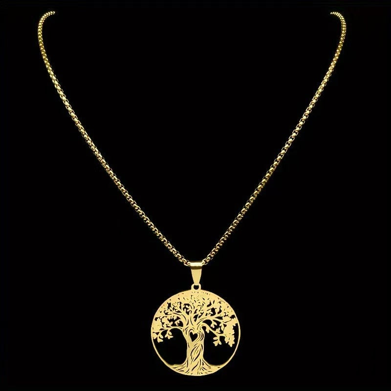 14k Gold Tree of Life Pendant Necklace