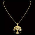 14k Gold Tree of Life Pendant Necklace