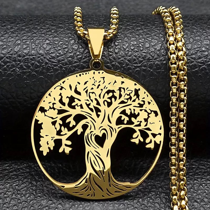 14k Gold Tree of Life Pendant Necklace