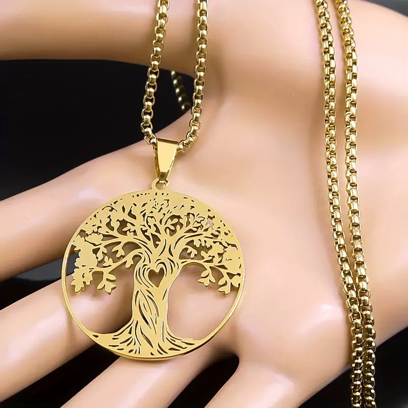 14k Gold Tree of Life Pendant Necklace