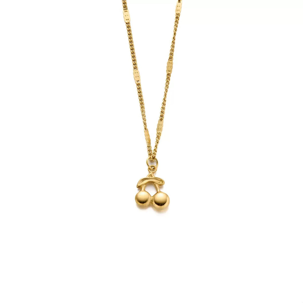 18k Gold Small Cherry Collarbone Chain