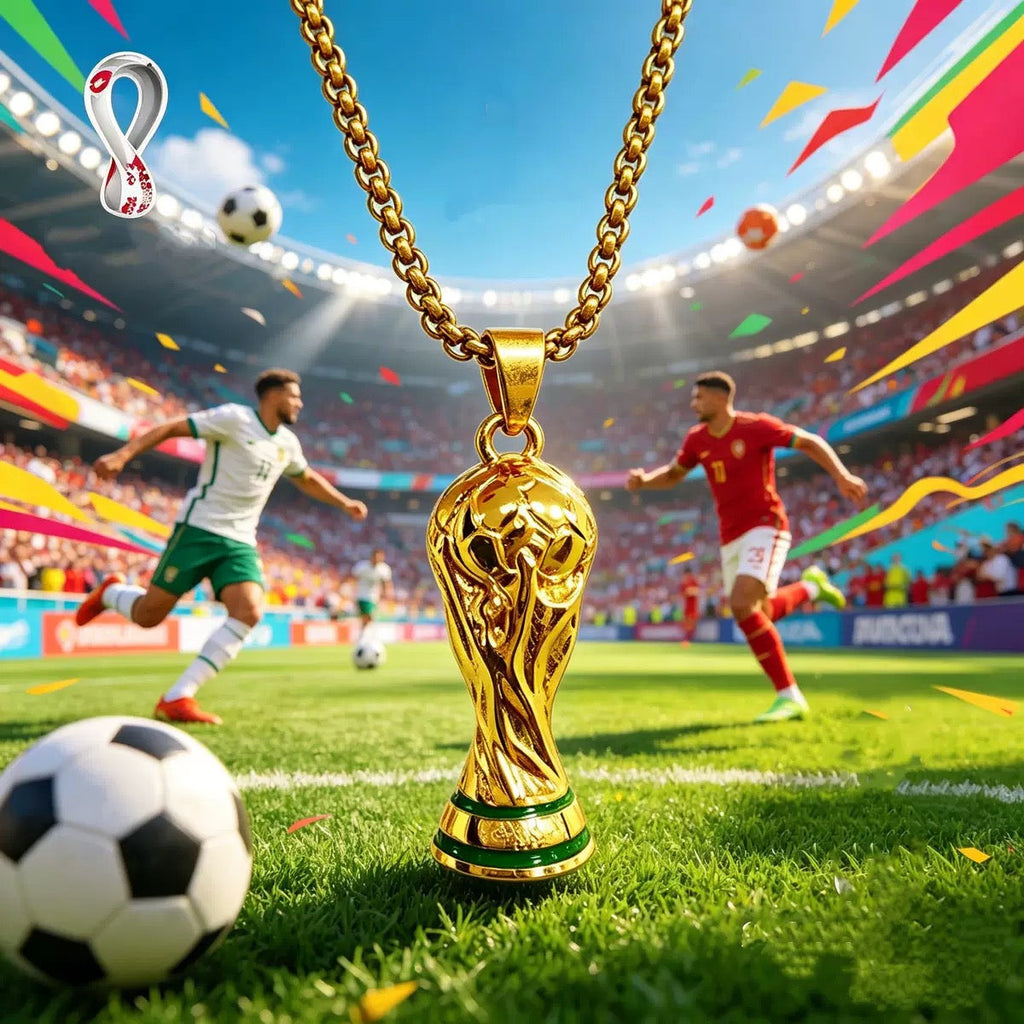 14K Gold World Cup Fashion Pendant (2026 New Arrival)