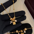 14K Gold Cross Pendant Necklace with Clasp for Women