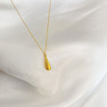 14K Gold Western-Style Teardrop Pendant Necklace
