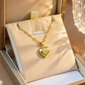 14K Gold Heart Pendant Necklace (Western Style)