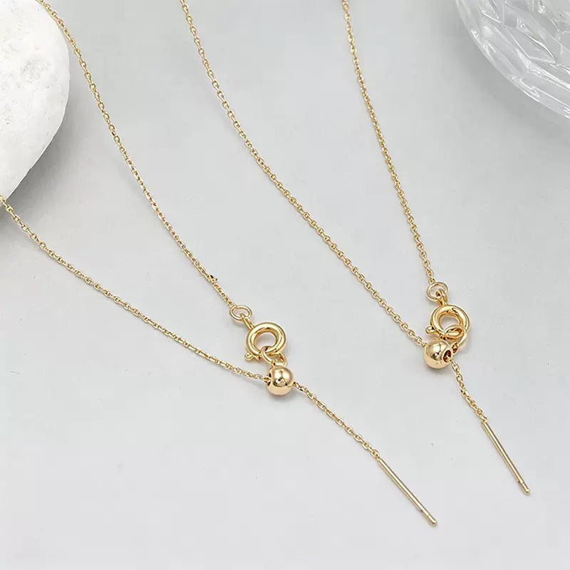 14K Gold Pin-Style O-Chain Necklace