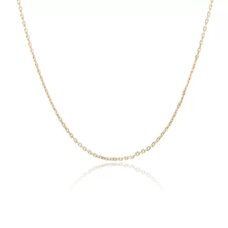14K Gold Pin-Style O-Chain Necklace