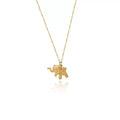 14K Gold Cartoon Elephant Lucky Collarbone Necklace