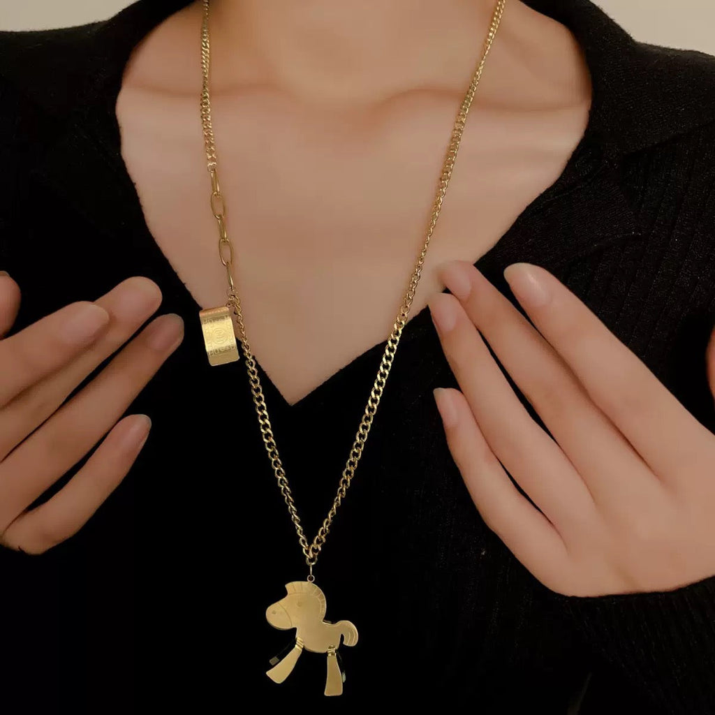 New 14K Gold "Instant Wealth" Pendant Necklace