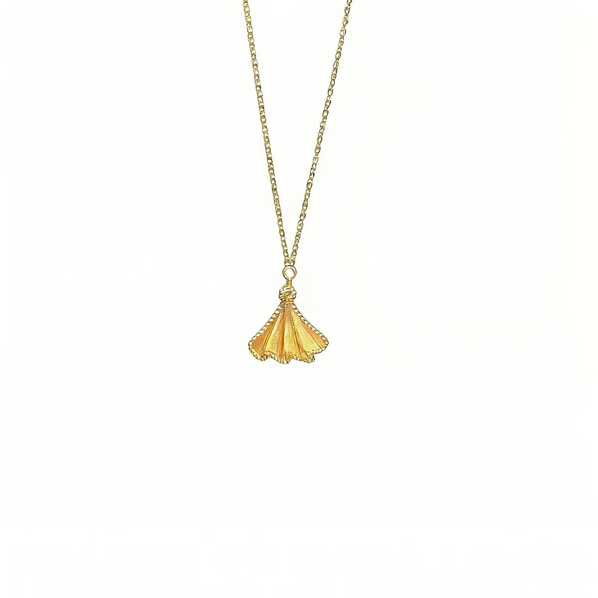 14K Gold Elegant "Little Dress" Pendant Necklace