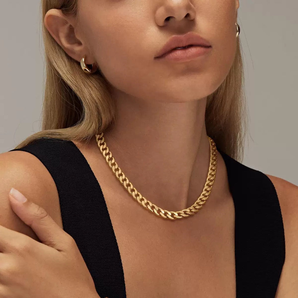 Lucjewelry Signature Piece: "Old Money" Style Unisex Collarbone Chain – "Strike It Rich" Gold Necklace