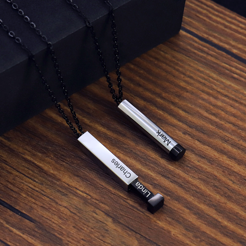 Personalized Couple Hidden Secret Necklace