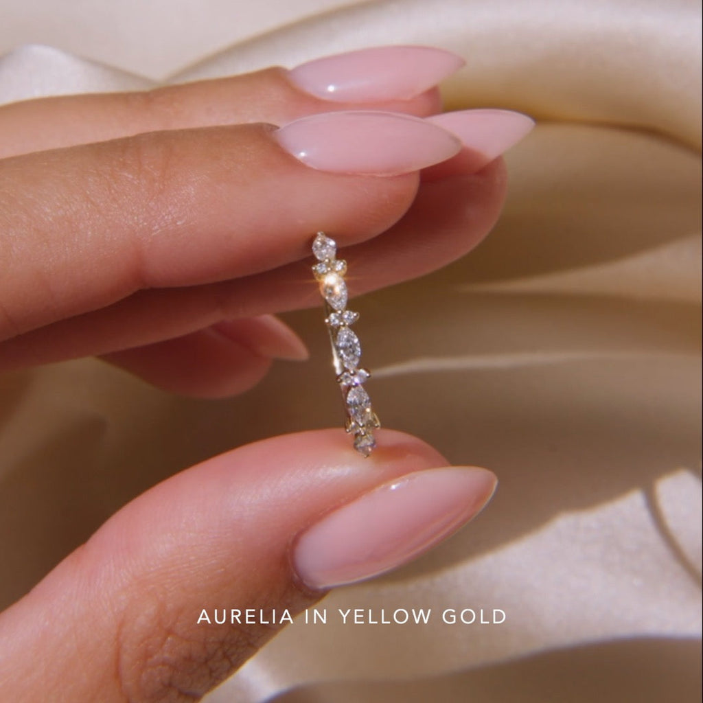 Marquise and Round Diamond Ring - Aurelia