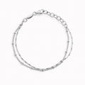 Double Chain Bracelet Silver - Kjersti