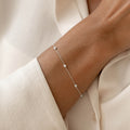 Bezel Set Diamond Bracelet 14k White Gold - Vilda