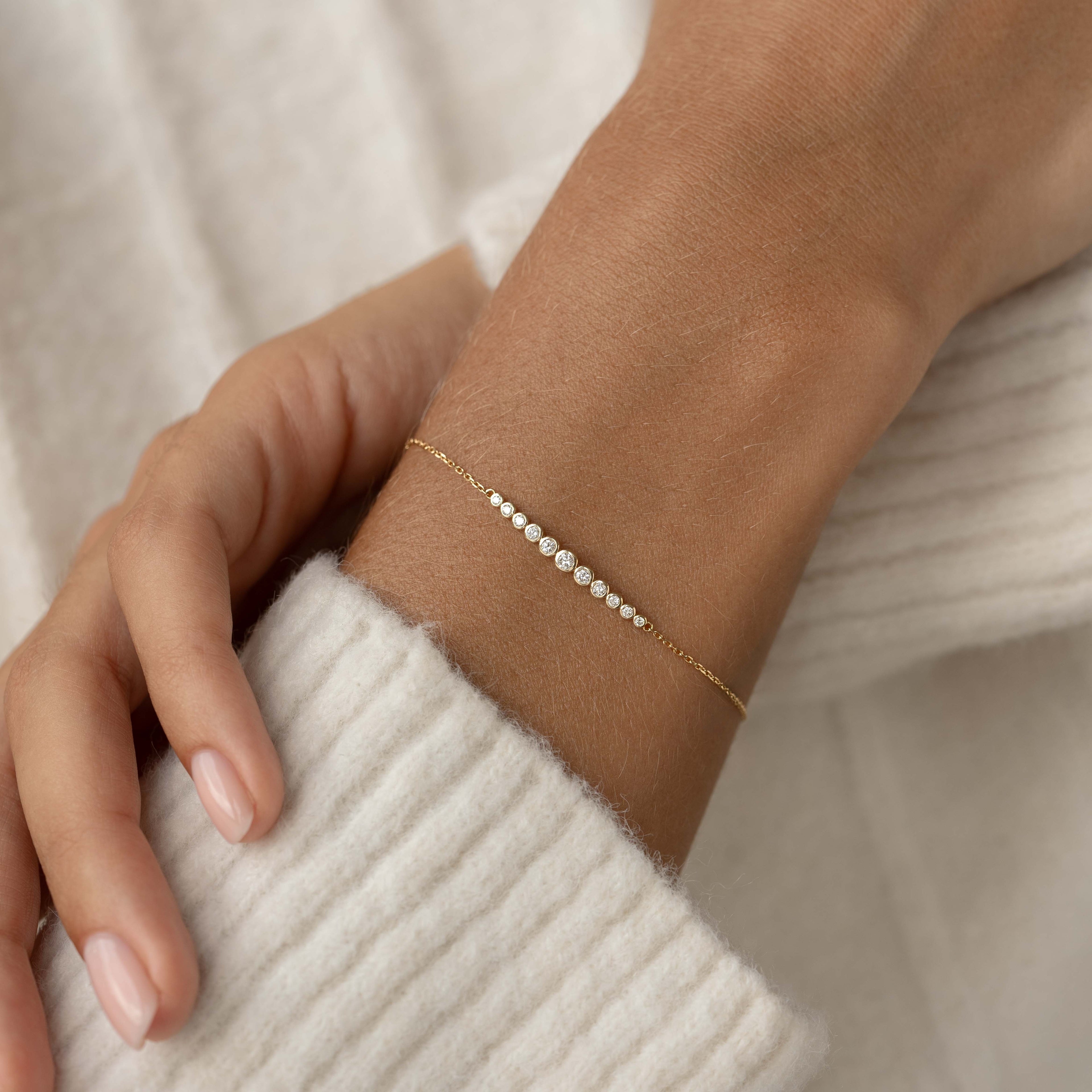 Diamond Bracelet 14k Gold - Katla