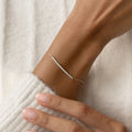 Diamond Curved Bar Bracelet White Gold - Vivienne