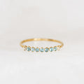 September Birthstone Ring 14k Gold - Ombre London Blue Topaz