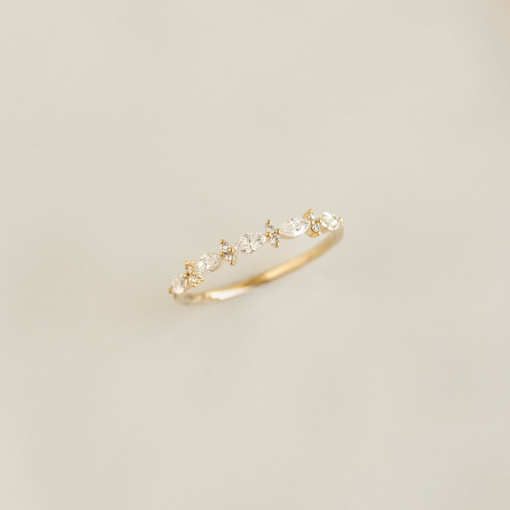 Marquise and Round Diamond Ring - Aurelia