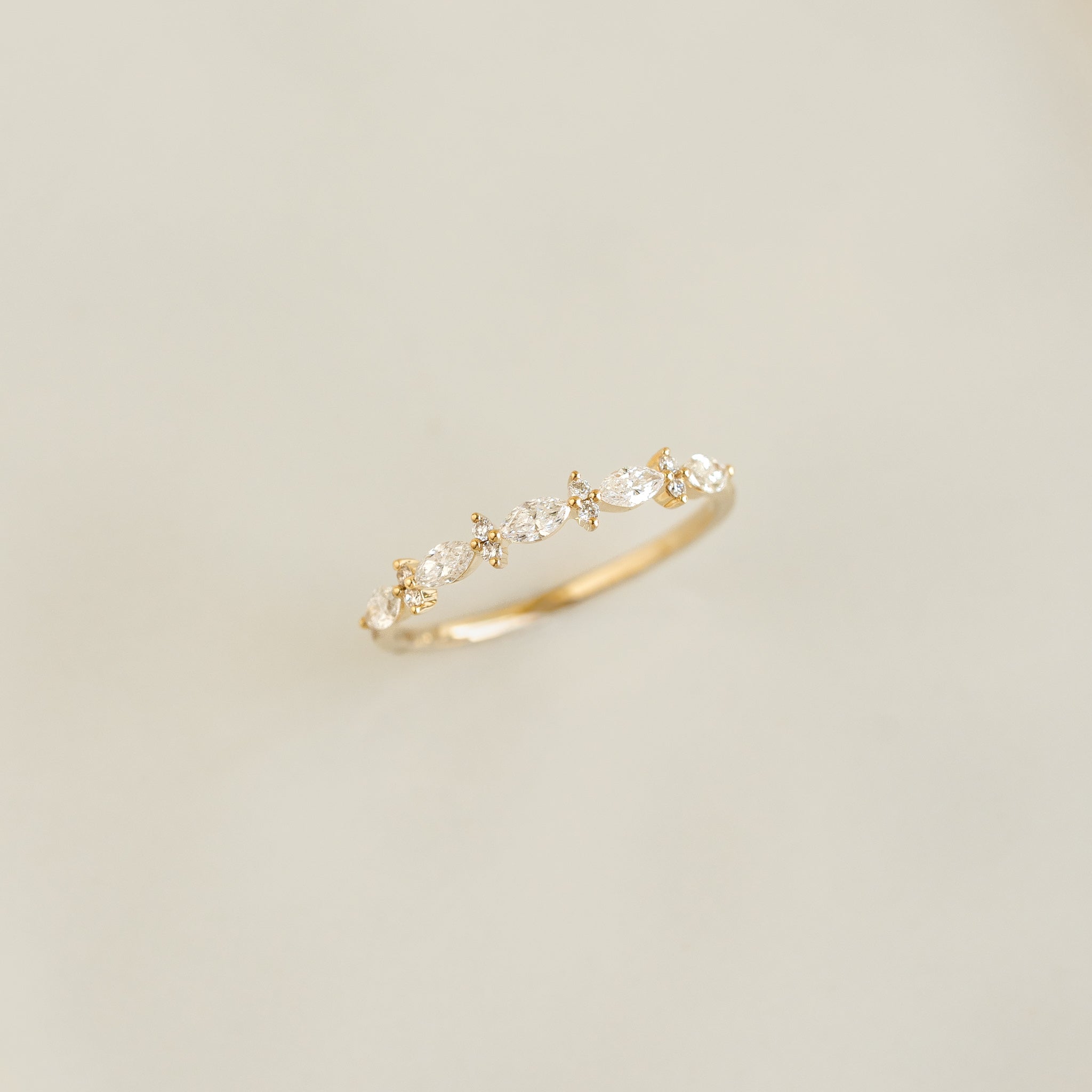 Marquise and Round Diamond Ring - Aurelia