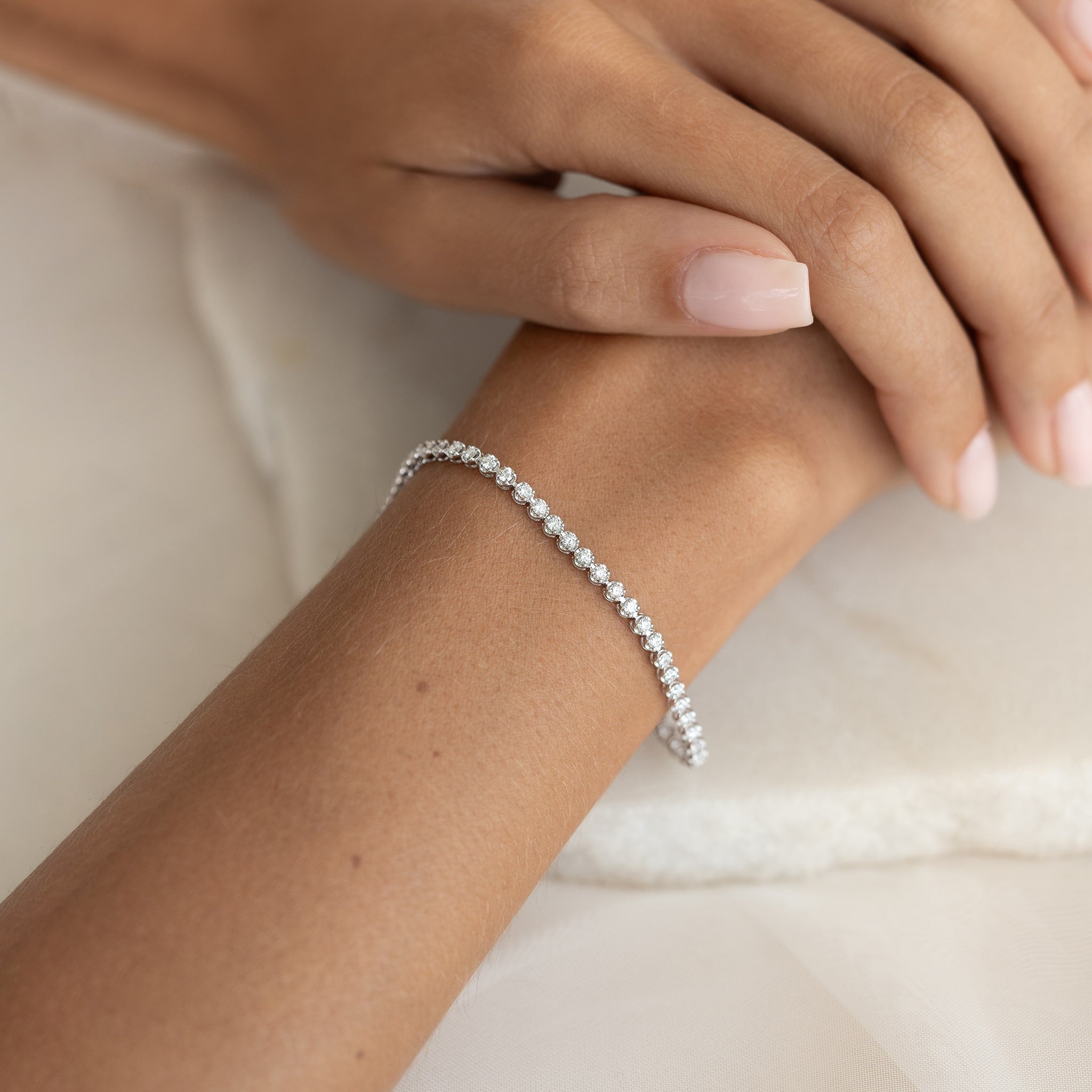 Diamond Tennis Bracelet White Gold (1.501 ct tw) - Mirella