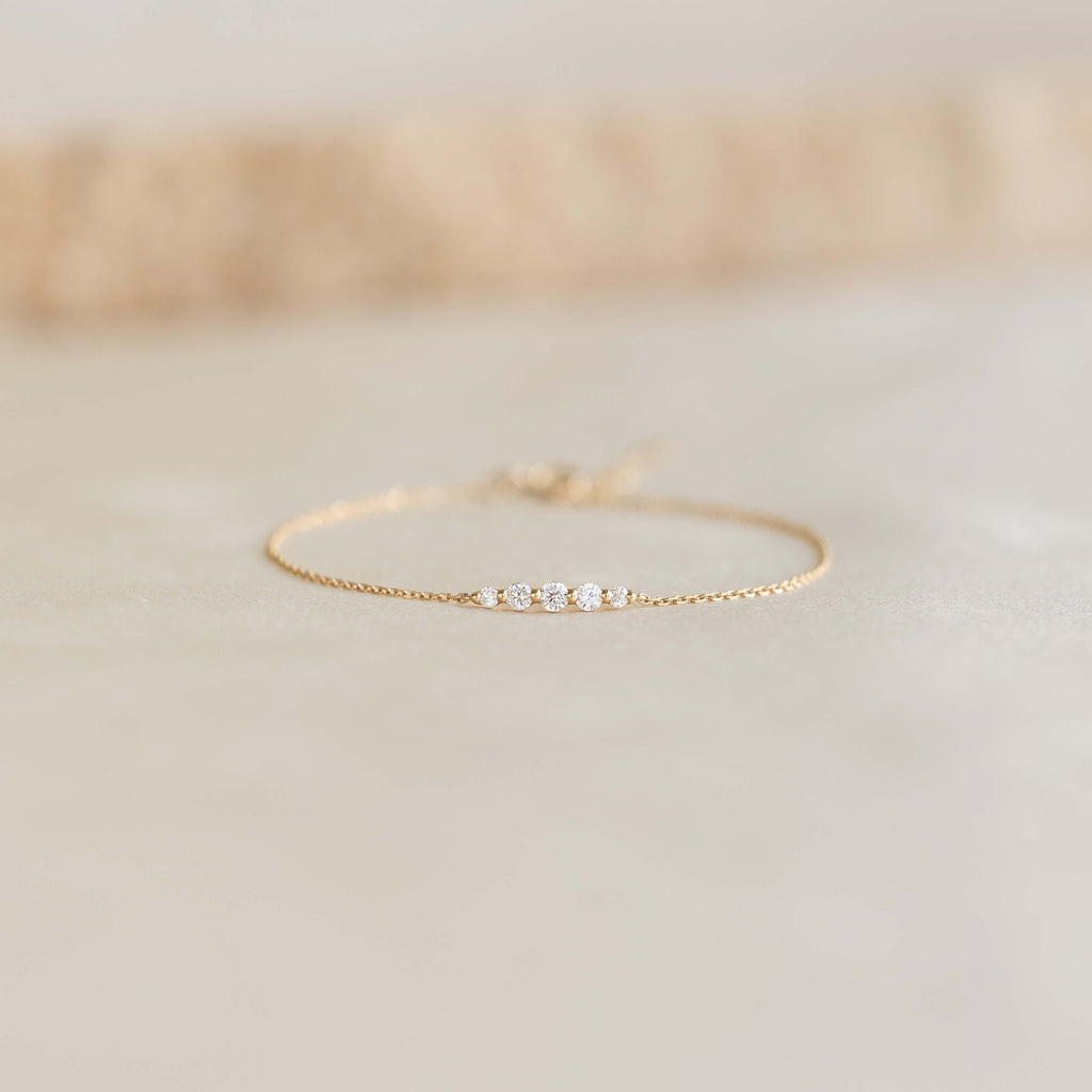 Graduated Diamond Bracelet 14k Gold - Tamsin