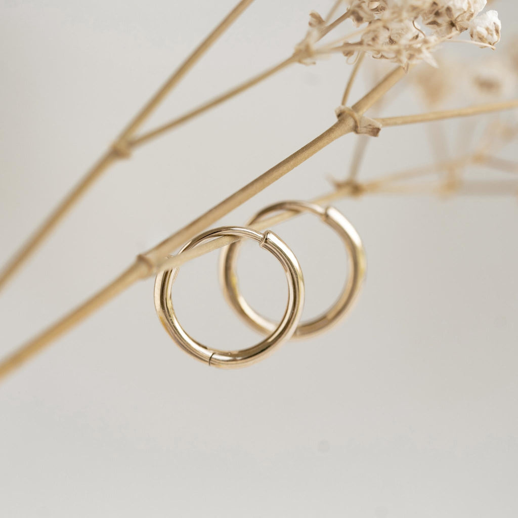 14k Gold Huggie Earrings - Emilia