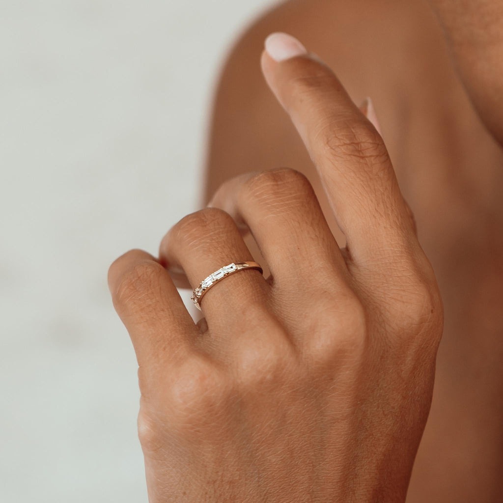 Baguette Diamond Ring 14k Gold - Julie